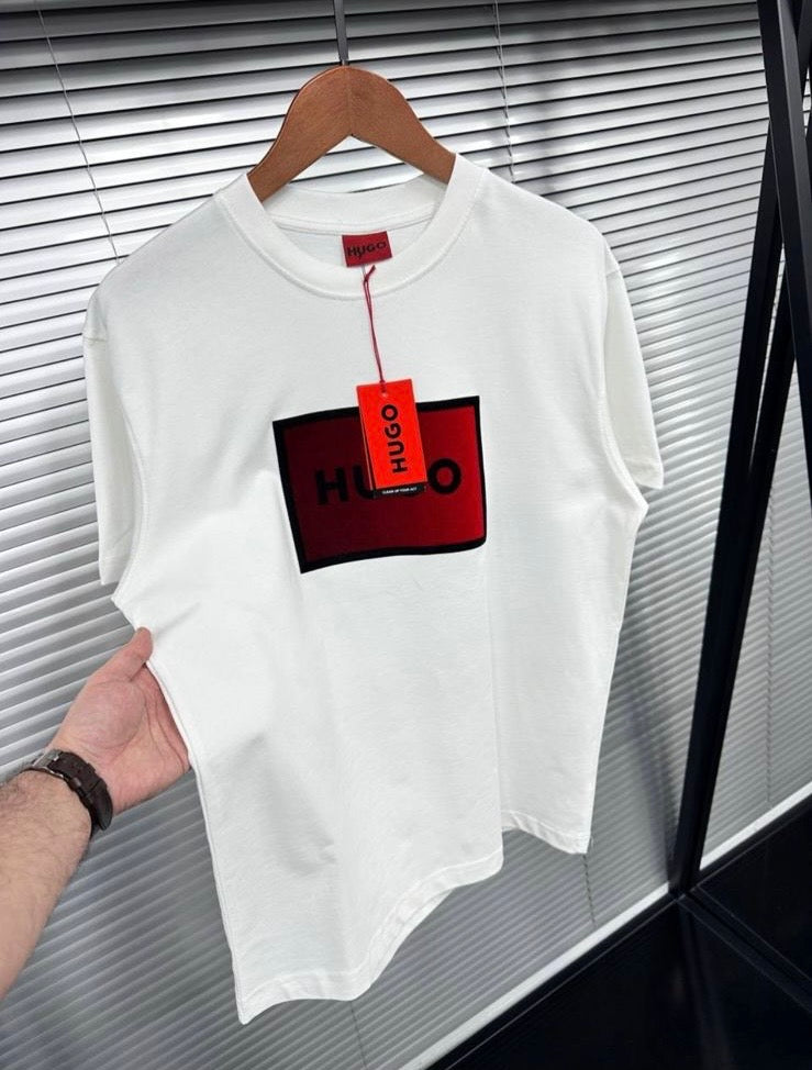Camiseta HUGO de Manga Corta para Hombre – Algodón Premium con Logo