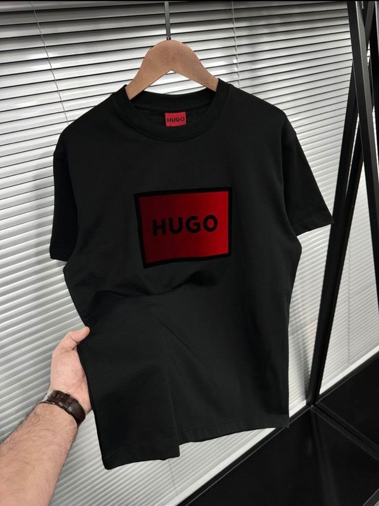 Camiseta HUGO de Manga Corta para Hombre – Algodón Premium con Logo
