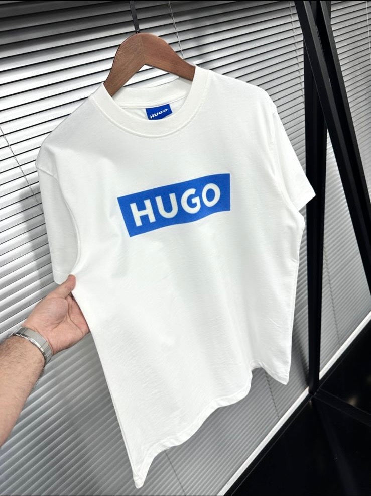 Camiseta HUGO de Manga Corta para Hombre – Algodón Premium con Logo